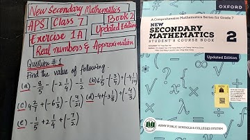 APS | Class 7 | Exercise # 1A | Q # 1 | New secondary mathematics Book 2 Updated 7th Edition