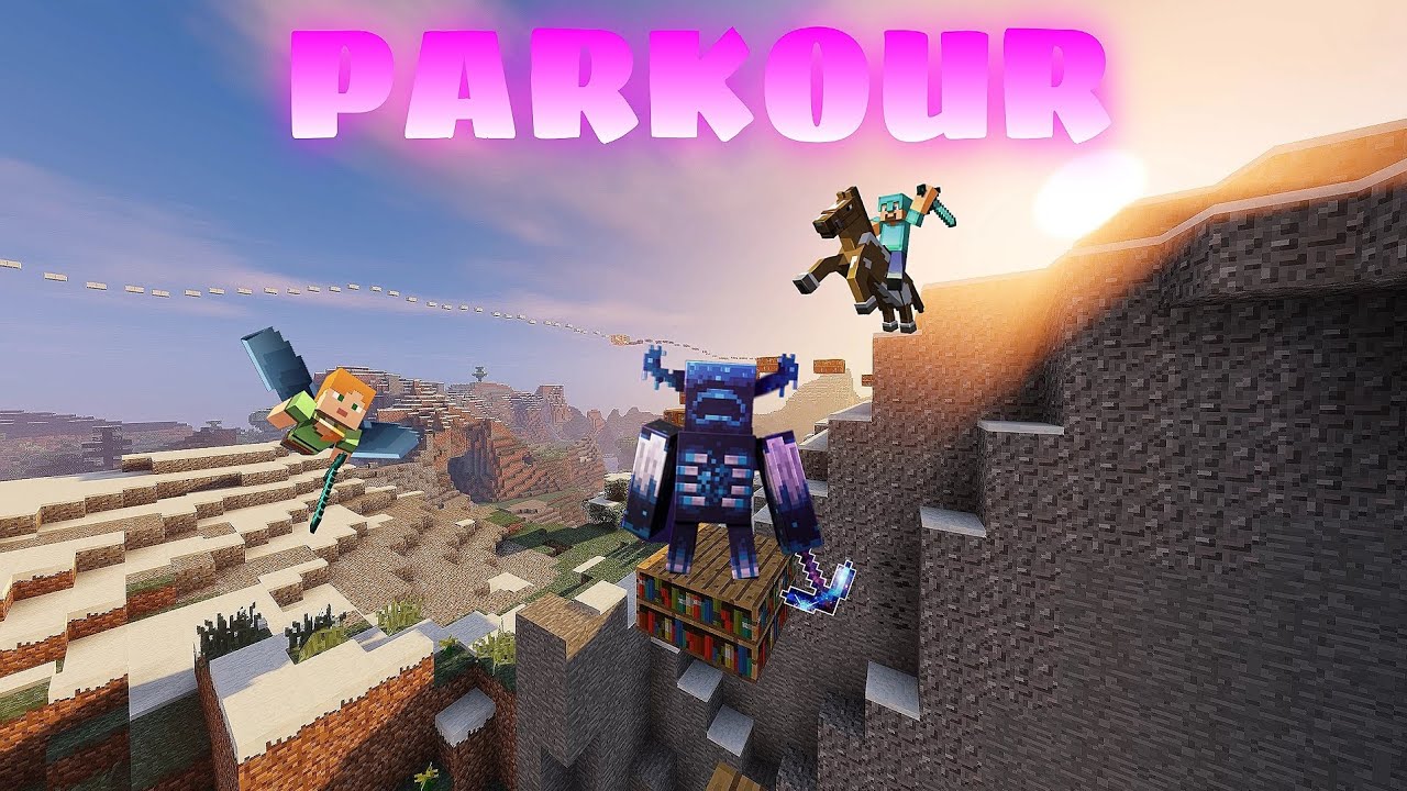 Playing In The Parkour Map In Minecraft 🤕 - YouTube