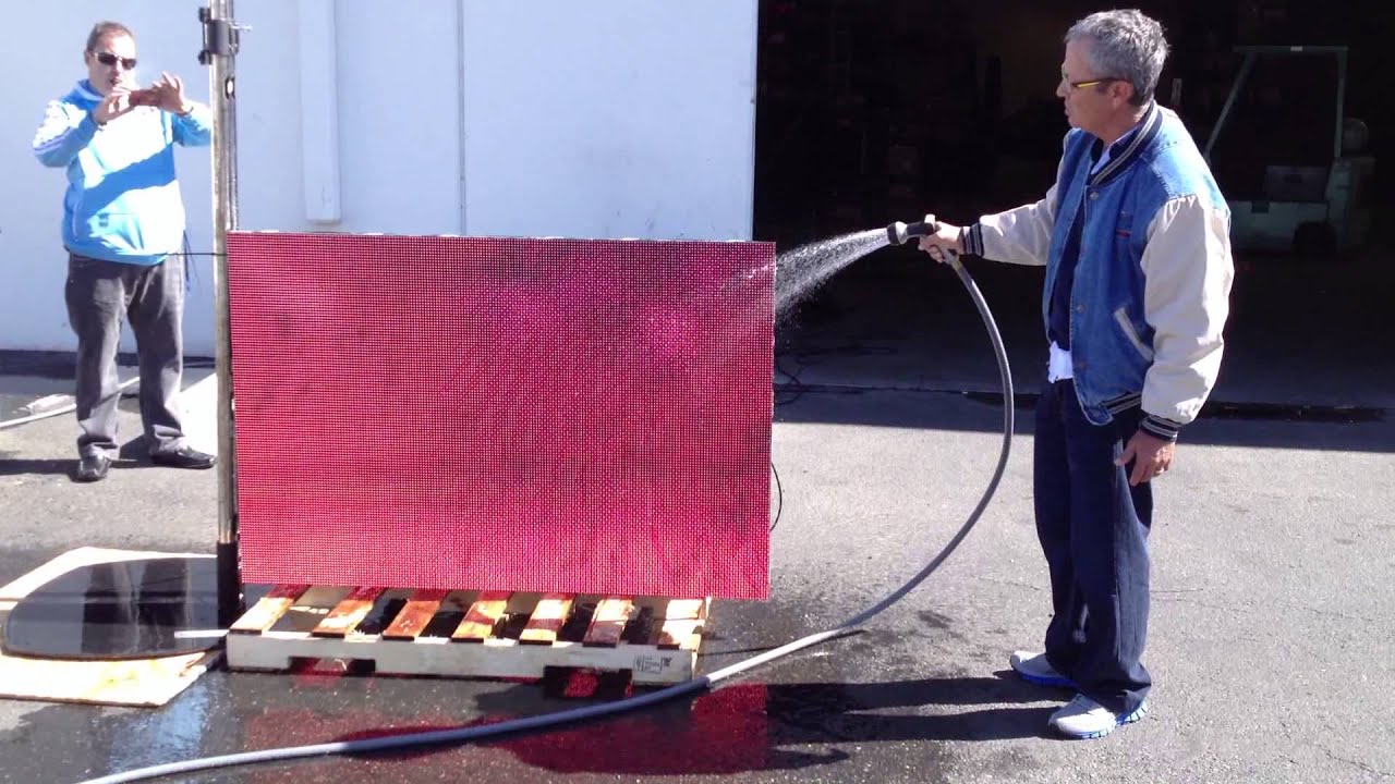 Absen A7 water proof testing - YouTube