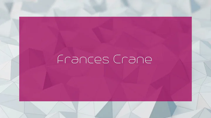 Frances Crane - appearance