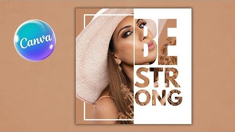 2 Ways to Create a Half Face Text Portrait Effect in Canva 🥰