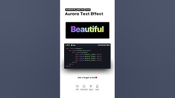 Aurora Text Effect #css #coding #Text #Website #frontenddeveloper