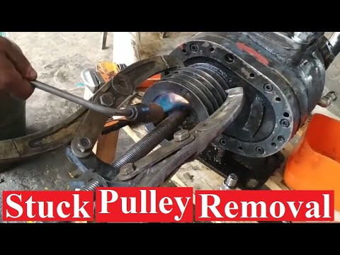 How to remove stuck screw compressor pulley - YouTube