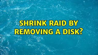 Shrink RAID by removing a disk?