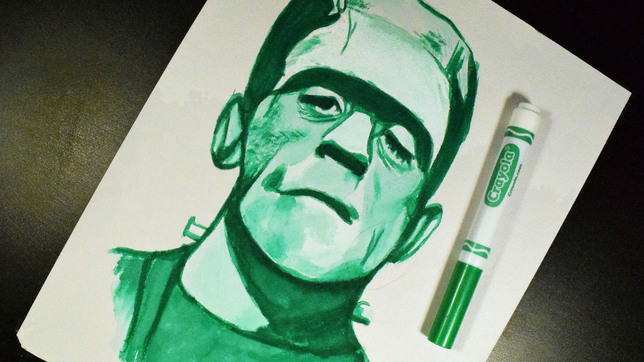 ONE MARKER CHALLENGE USING CRAYOLA - YouTube