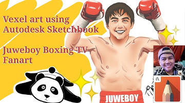 Vexel art in Autodesk Sketchbook | JuweBoy Boxing TV Fanart | [ Time-Lapse ] | San Check