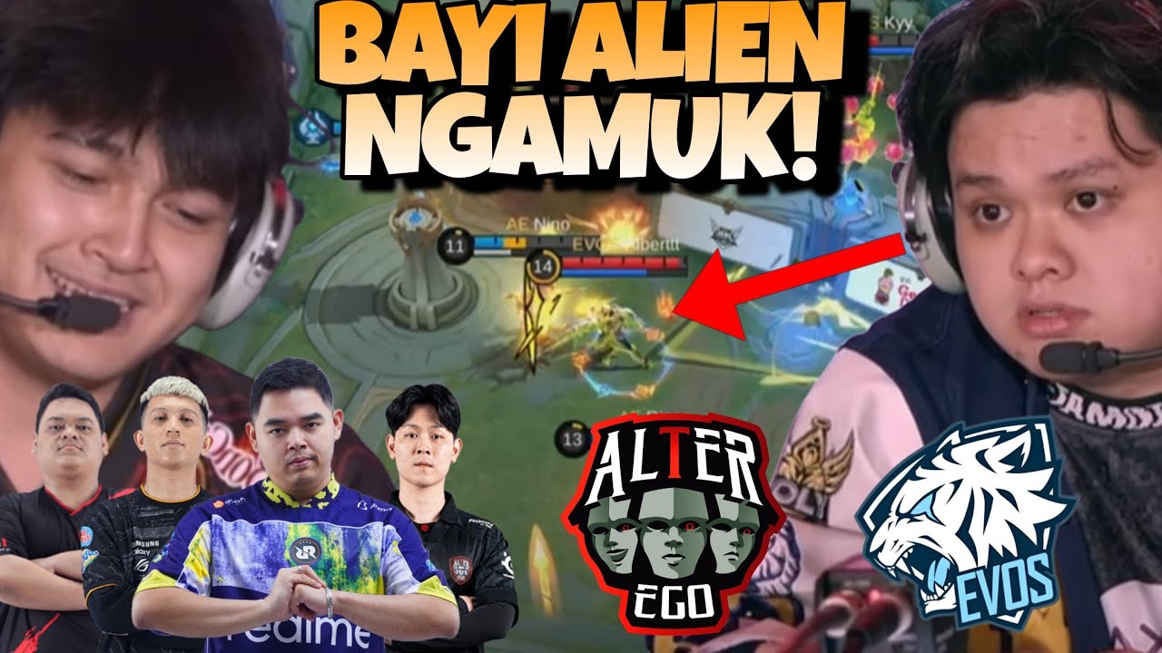 ALBERTT SI BAYI ALIEN KEMBALI BERULAH !! EVOS VS ALTER EGO MATCH 1 - MPL S16