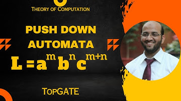 PDA for a^m b^n c^m+n | Pushdown Automata | Automata Theory | TOC