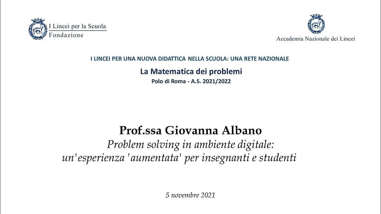 Polo di Roma - Matematica 2021/2022 - Prof.ssa Giovanna Albano ...