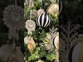 Raz 4.5" or 5" Black and White Striped Yarn Ball Christmas Ornament