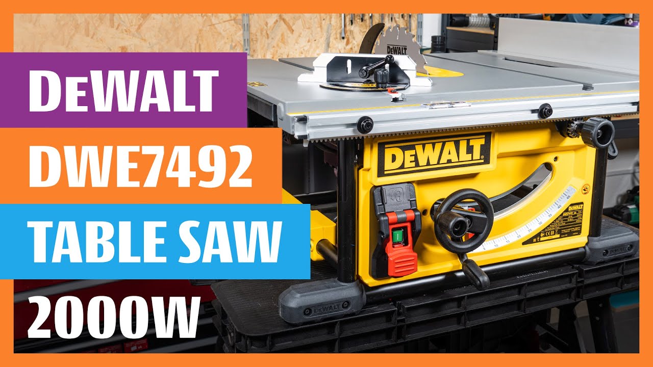 Monnik Ja Onregelmatigheden DeWALT - DWE7492 is the BEST Table Saw with 2000W of Power? - Unboxing and  Short Presentation - YouTube