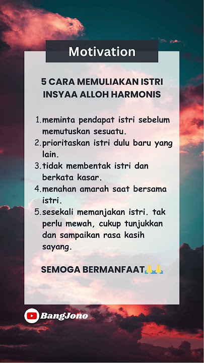 5 cara memuliakan istri #shorts #shortvideo #motivation #quotes #storywa #istri