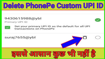 how to delete phonepe custom upi id | Phonepe Ka UPI ID Kaise Delete Kare | Delete PhonePe UPI ID