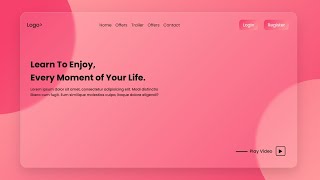 How To Create A Responsive Website with HTML & CSS Step By Step  Glass Morphism