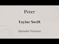 Peter  taylor swift karaoke version