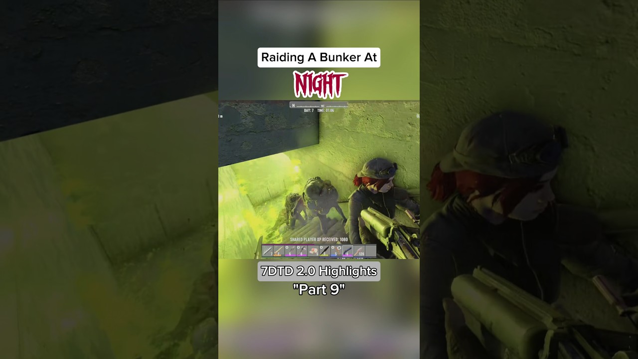 Raiding A Bunker At Night🌙 ..... On 7 Days To Die 2.0 Storms Brewing 