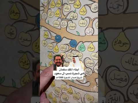 أبناء الملك سلمان في شجره نسب ال سعود