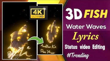 3D Fish in Water Waves Light Effect Lyrical Video Editing | Alight Motion + Node video Editing In 4k