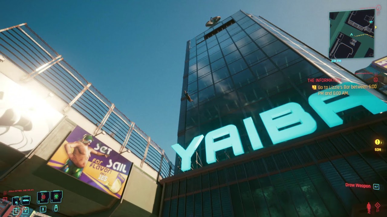 Cyberpunk 2077 dude jumps off building - YouTube