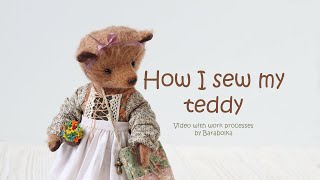 How to sew a teddy bear using classic technology, Handmade from Steiff Schulte mohair
