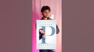 letter portrait Creative Photo editing tutorial / #picsart #photography #shortvideo