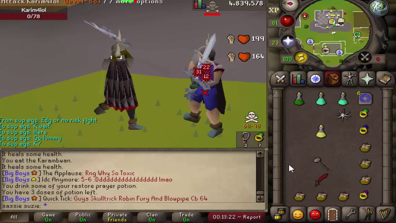 High Risk 'Bait' Pking Video 9 Injure OSRS [1.1b+ LOOT] YouTube