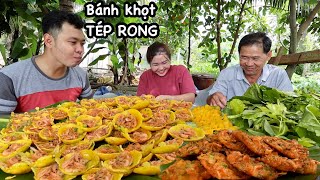 Vớt được quá chừng tép, Quyên đổ BÁNH KHỌT TÉP RONG, bánh TÉP CHIÊN GIÒN ngon ghê nơi. Quê Tôi #26