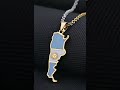 Stainless Steel Argentina Map And Flag Necklace