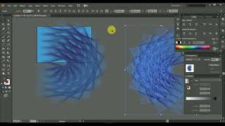 speed art graphics design blue abstract background design tutorial or work process