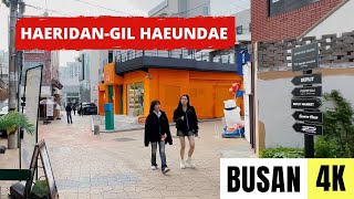 BUSAN, SOUTH KOREA 🇰🇷 [4K] Haeridan-gil — Hip Cafe Neighbourhood in Haeundae