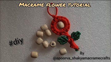 macrame flower tutorial #diykeychain #macrame #apoorva_shakyamacramecrafts #diy #macramecrafts
