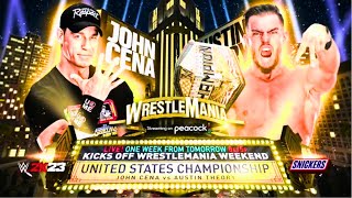 John Cena Vs Austin Theory Wrestlemania 39  Match  Wwe Wrestlemania