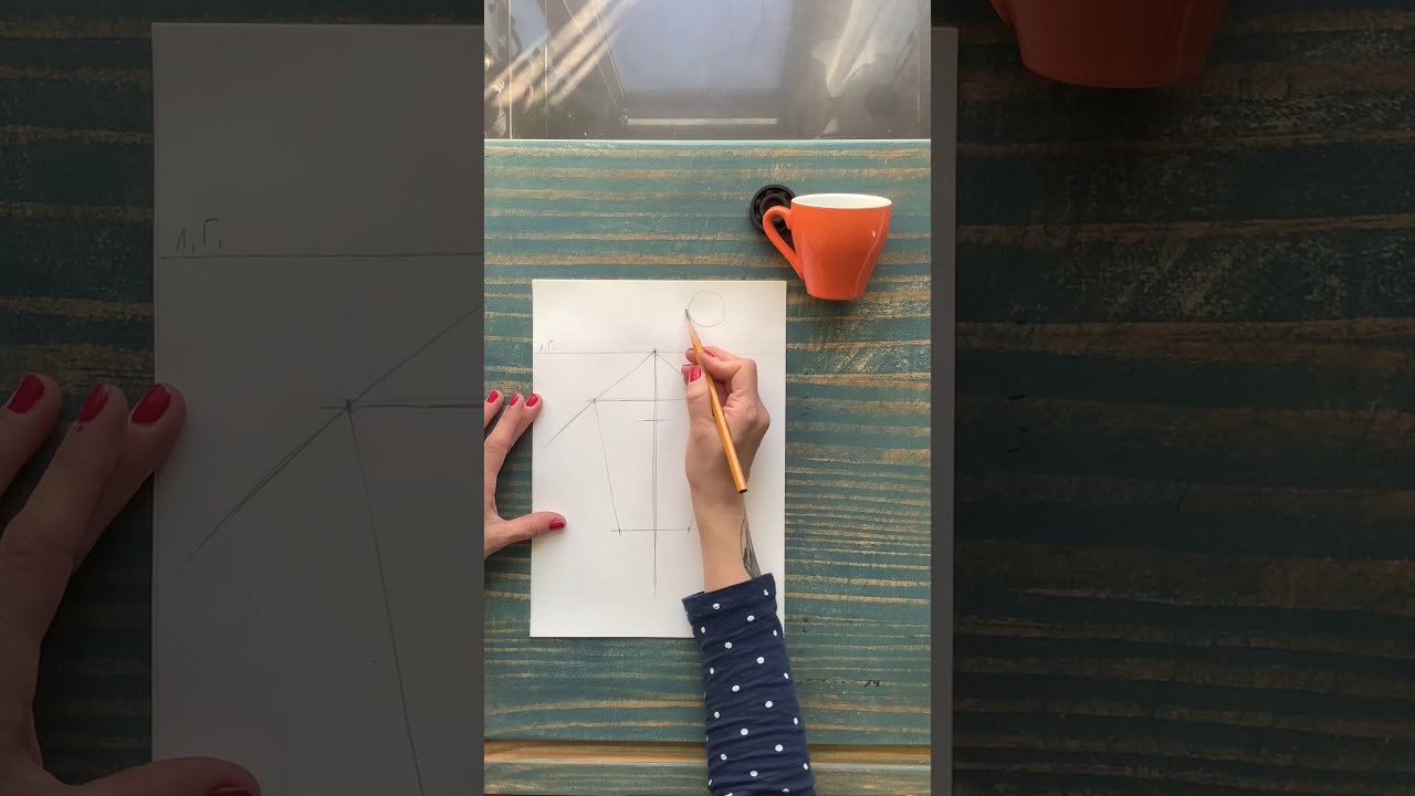 Как нарисовать построение чашки