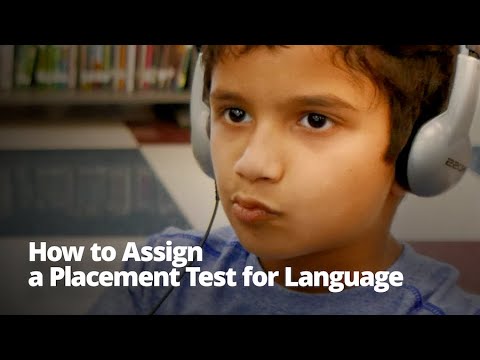 How to Assign a Placement Test for Language (Classic Version)