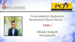 Information React Native Task 1 | 1st Year | Semester 01 | Java Institute | Okindu Malketh News