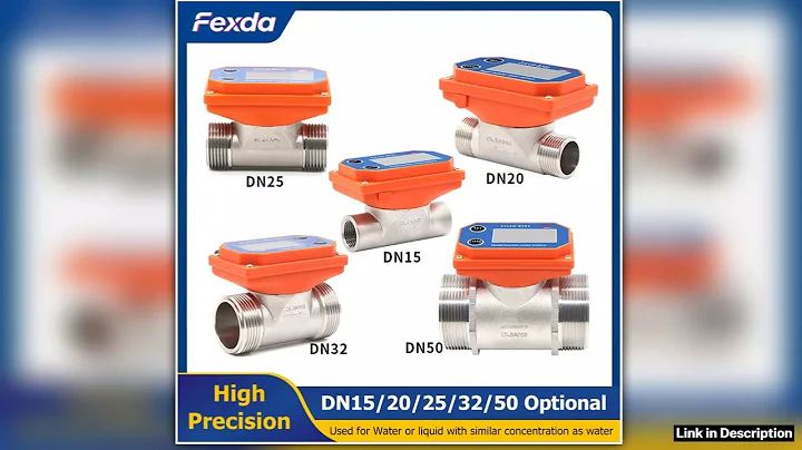 Intelligent Digital Flow Meter Stainless Steel Flowmeter LCD Display Electronic Water Flow Sensor f