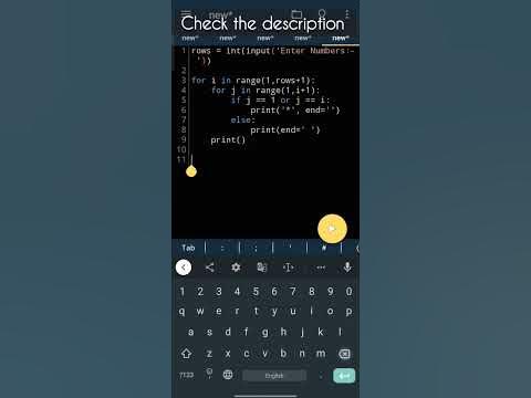 Python Program to Print Hollow Right Pascals Star Triangle #shorts # ...