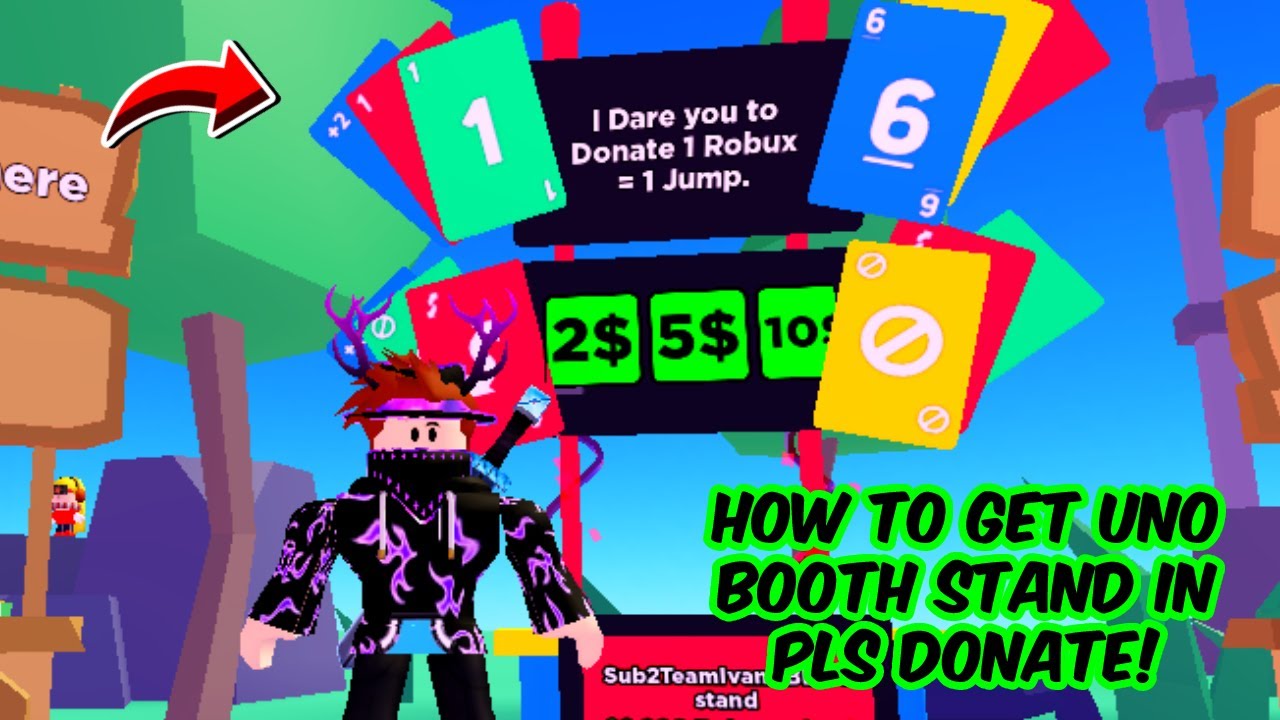 How To Get Uno Booth Stand In Roblox L Pls Donate Youtube