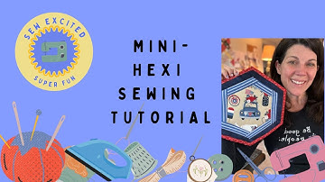 Hexagon Table topper sewing tutorial includes a turned binding