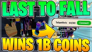  Last to Fall Gets 1 BILLION COINS Challenge! (Roblox Islands) [EP 16]