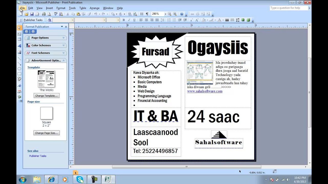 lesson 02 template p1 microsoft publisher 2007 publisher 2007 templates