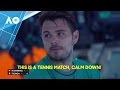 Wawrinka and tsonga changeover argument  australian open 2017