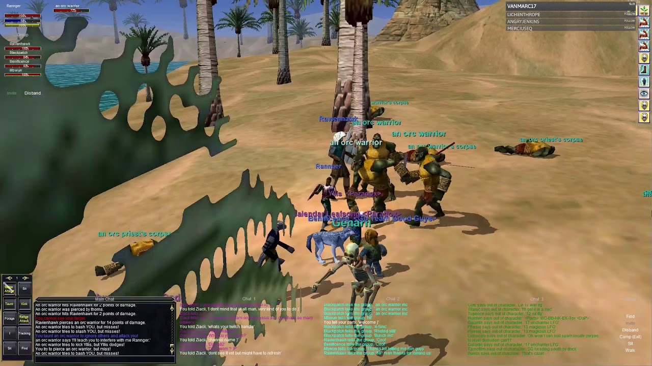 Everquest old school Part 15 Orc Group Oasis Wood Elf Ranger