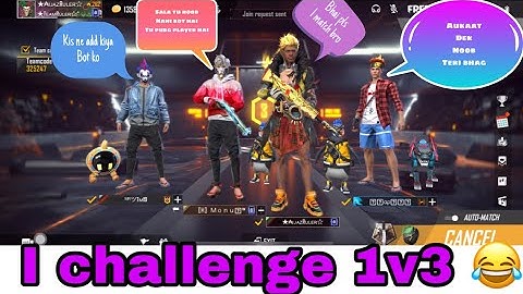 Random Players Call Me Noob 🤬 And I Challenge 1 vs 3 😂 || Garena Free Fire Noob Prank | Aijazruler