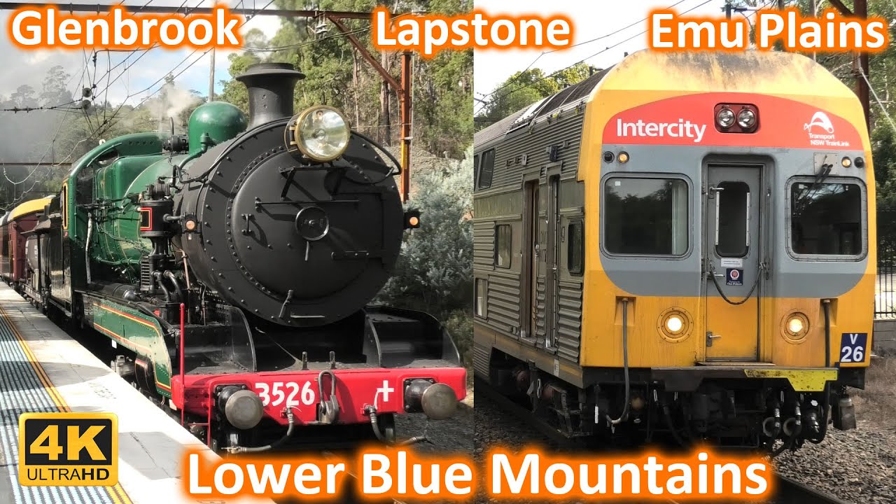 Trains in the Lower Blue Mountains; Glenbrook, Lapstone & Emu Plains May 2025 - NSW Transport [4K]