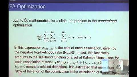 Issues in Target Tracking by Peter Willett - University of Connecticut