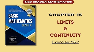 Basic mathematics class 11 | Limits and Continuity | Exercise: 15.2 Solution |