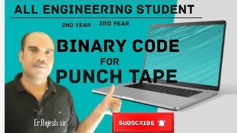 Binary code for punch tape #CNCmachine #polytechnicexam #upbteresult#bteupexam #polytechniccollege91