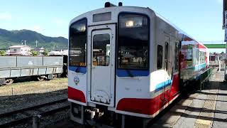 36形三陸鉄道リアス線普通久慈行(盛入線) Form 36 Sanriku Railway Rias Line Local for Kuji Arriving at Sakari