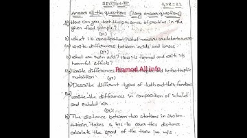 7th class SA-1 General Science question paper 2022-2023